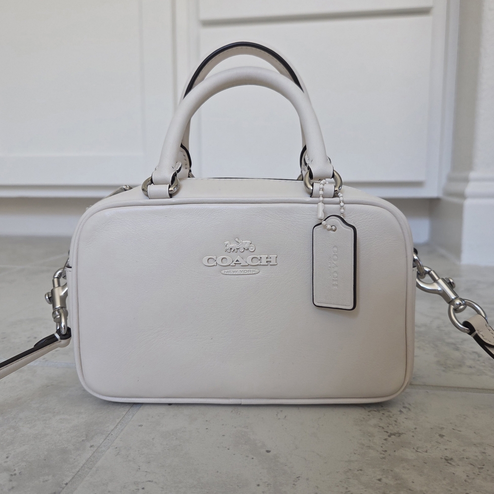 Coach Leather Mini Rowan Satchel Crossbody Bag